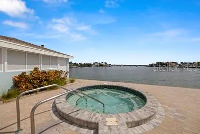a view of a swimming pool with a patio and a yard