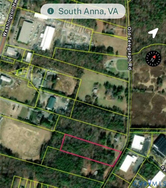 0 Old Telegraph Road Ashland, VA 23005 - Photo 6 of 14 Aerial map of 4.33 Acre property and surrounding
