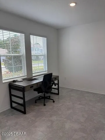 a view of workspace with a window