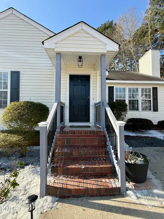 a front view of a house with entryway