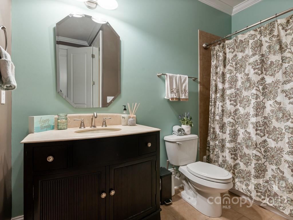 5711 Morris Hunt Drive Fort Mill, SC 29708 - Photo 18 of 43 a bathroom with a toilet sink vanity and mirror