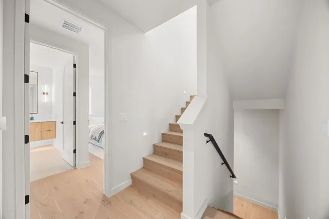 a view of an entryway with staircase