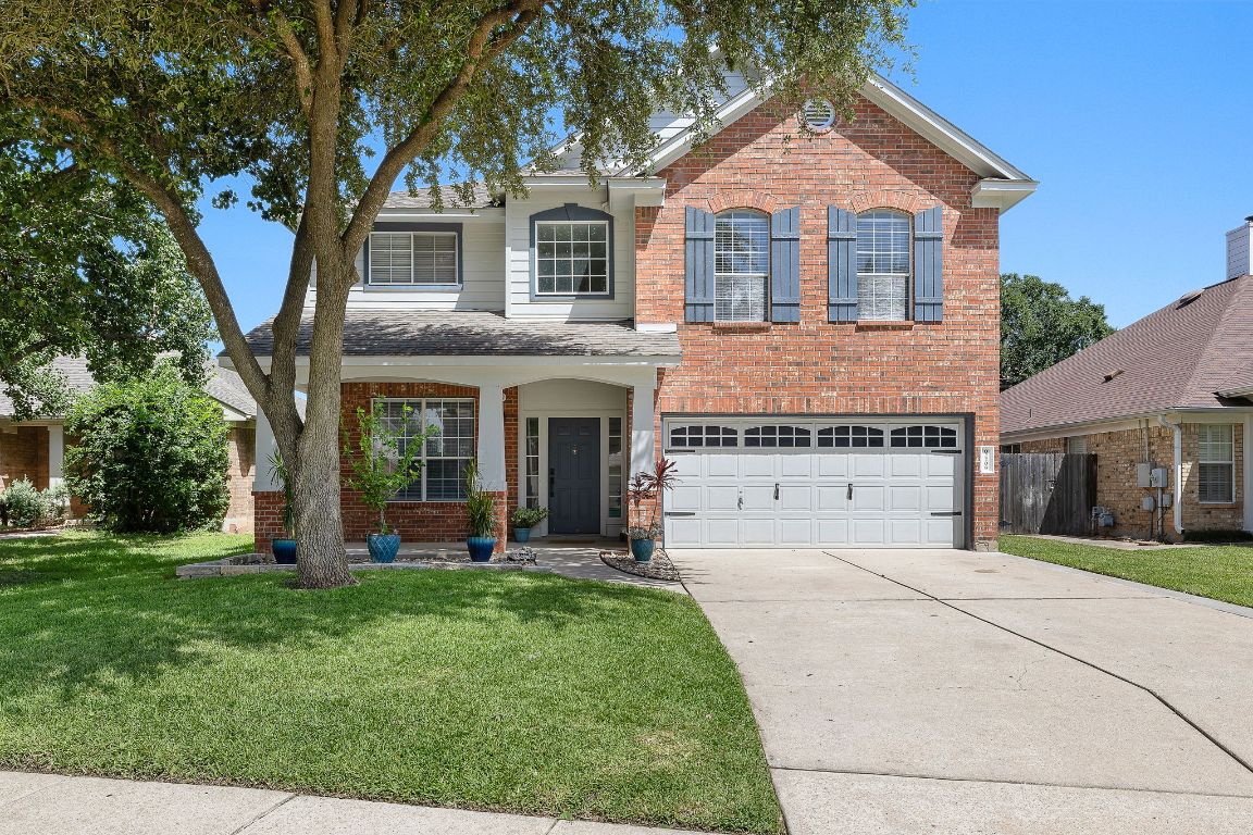 2208 Drue Lane Cedar Park, TX 78613 - Photo 1 of 1 Traditional home featuring brick siding, driveway, and an attached garage