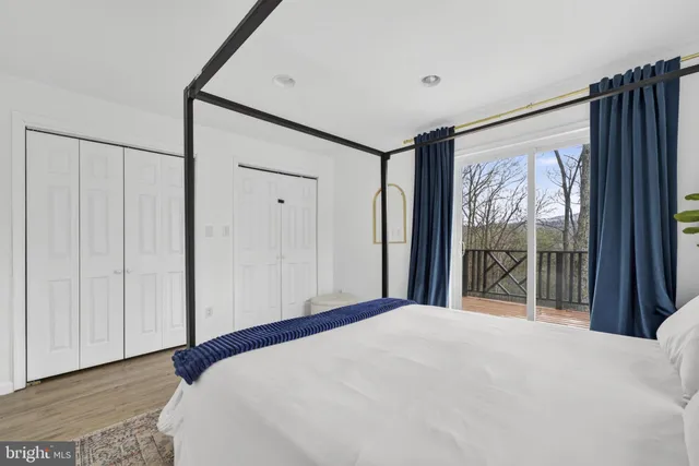a view of a wooden floor and a covered with snow