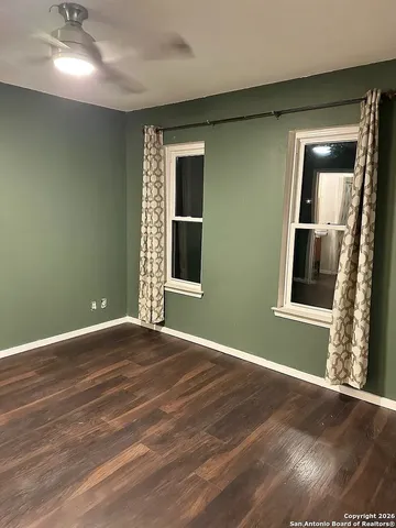 a view of a window of an empty room