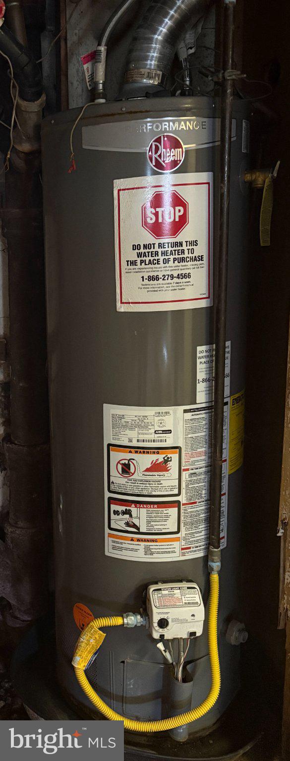 1621 Rosewick Avenue Rosedale, MD 21237 - Photo 24 of 37 Water heater with safety instructions.