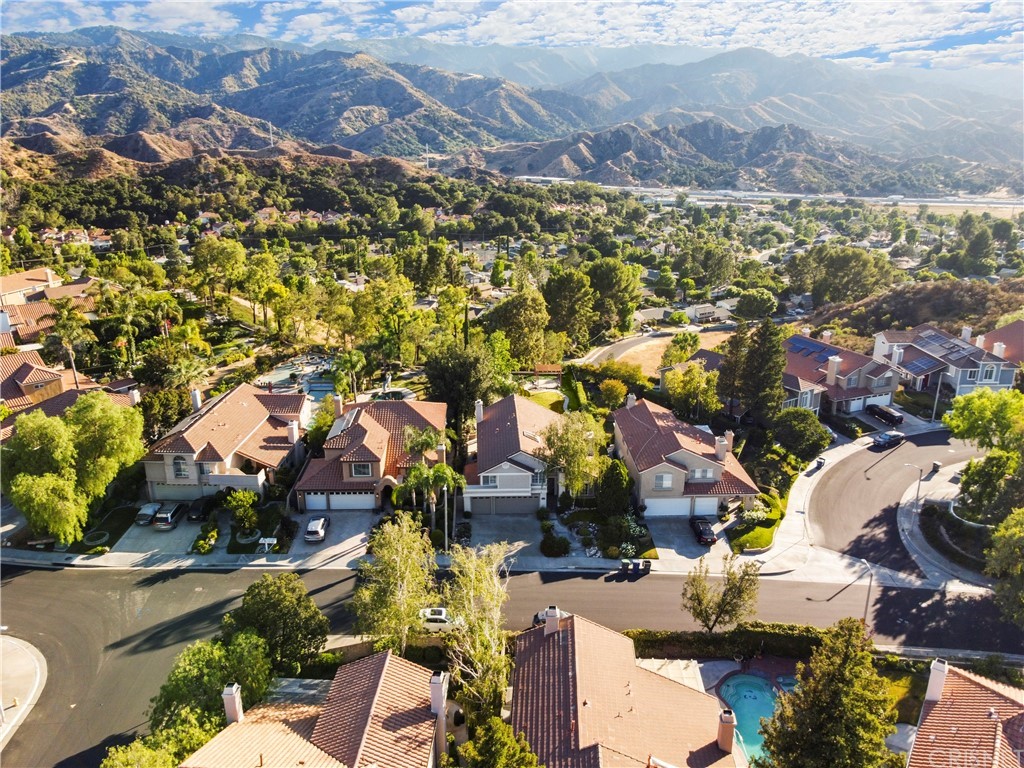 24609 Skyridge Drive Newhall, CA 91321 - Photo 50 of 60 an aerial view of residential houses with outdoor space