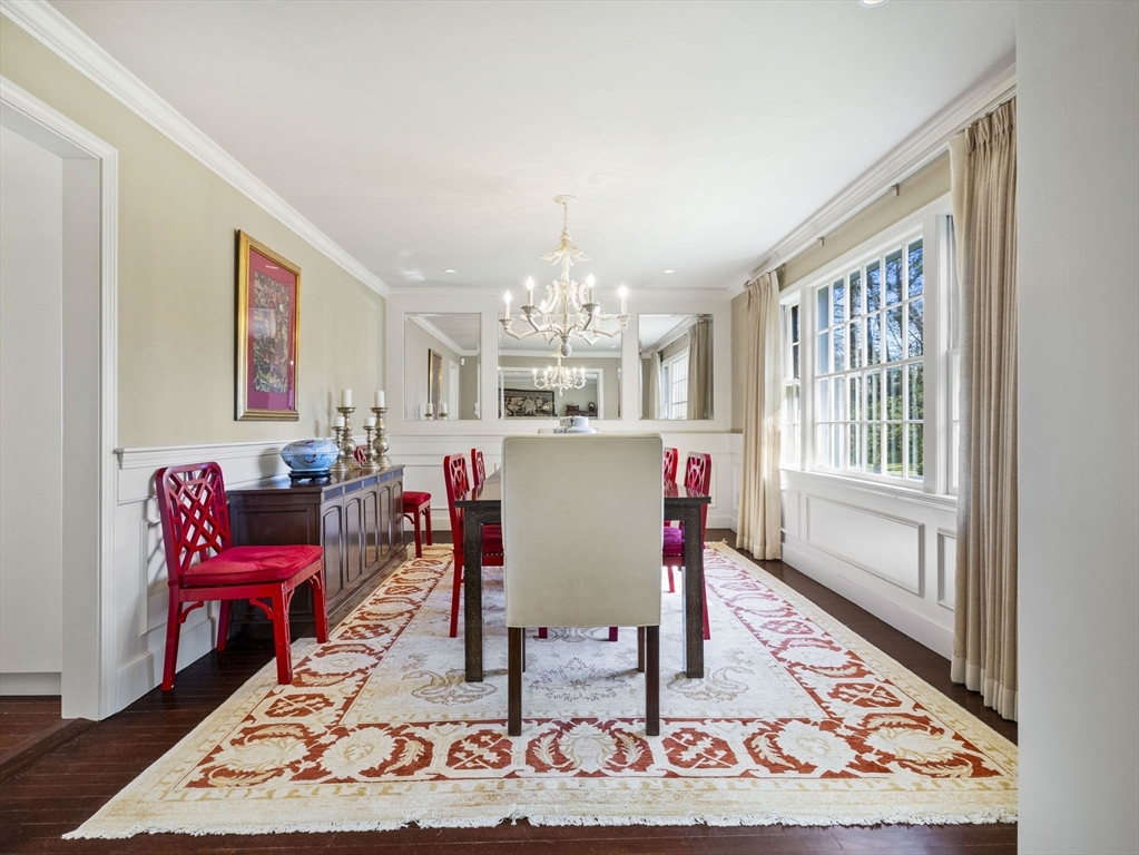 14 Colgate Road Wellesley, MA 02482 - Photo 5 of 19 a view of a dining room with furniture a rug and wooden floor