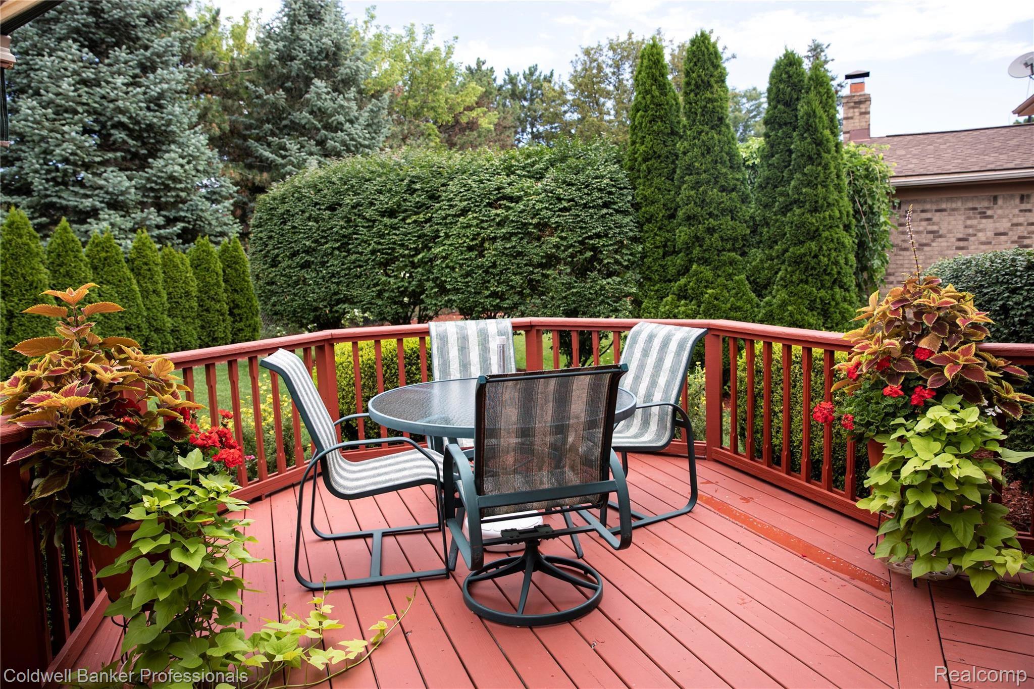 3216 Primrose Drive Rochester, MI 48307 - Photo 38 of 39 Luscious perennials bring the deck to life!