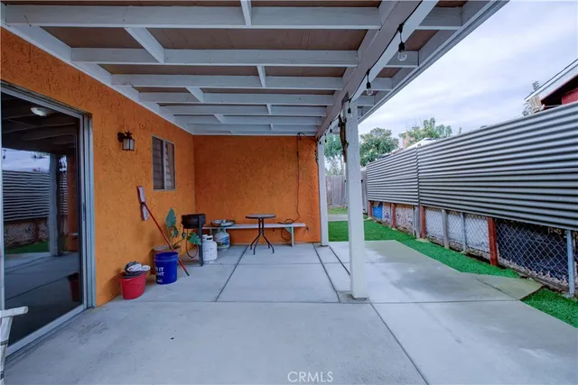 a view of porch with seating space