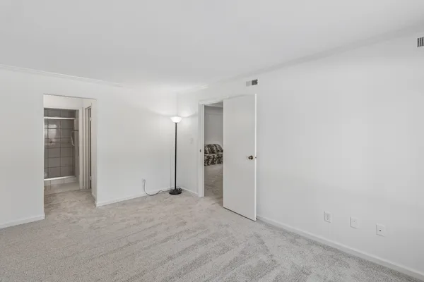 a bathroom with a sink vanity and a mirror