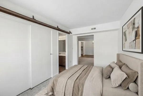 an empty room with a window