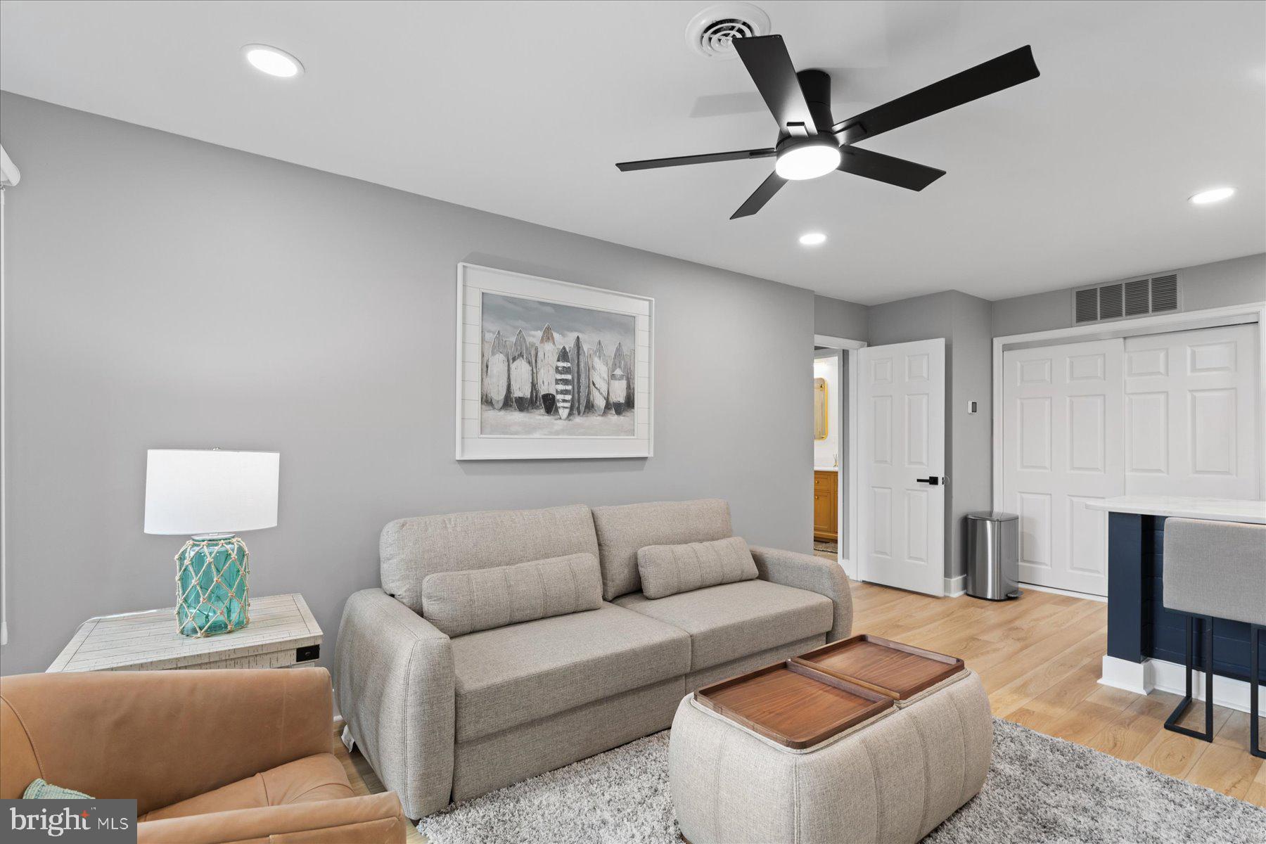 14409 Lighthouse Avenue, Unit 2 Ocean City, MD 21842 - Photo 21 of 39 a living room with furniture and a wooden floor