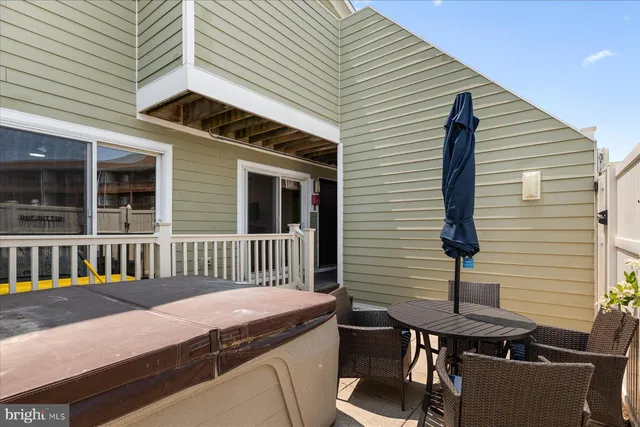 a outdoor view with a sitting space