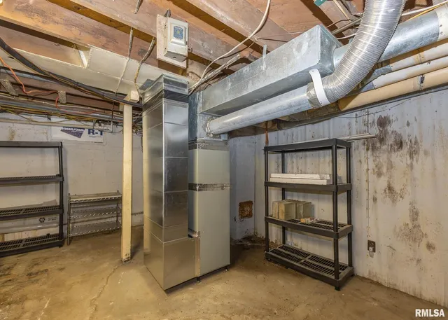 a view of storage and utility room