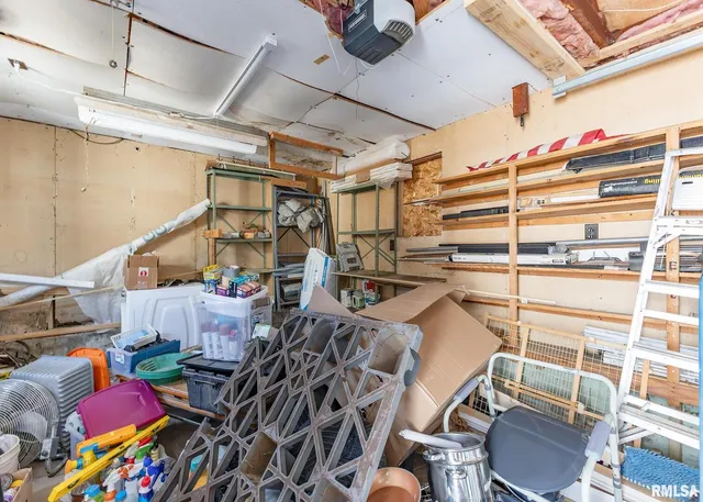 a view of storage and utility room