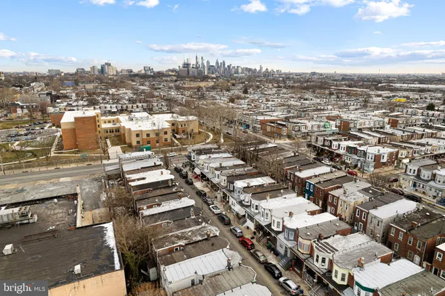 an aerial view of a city