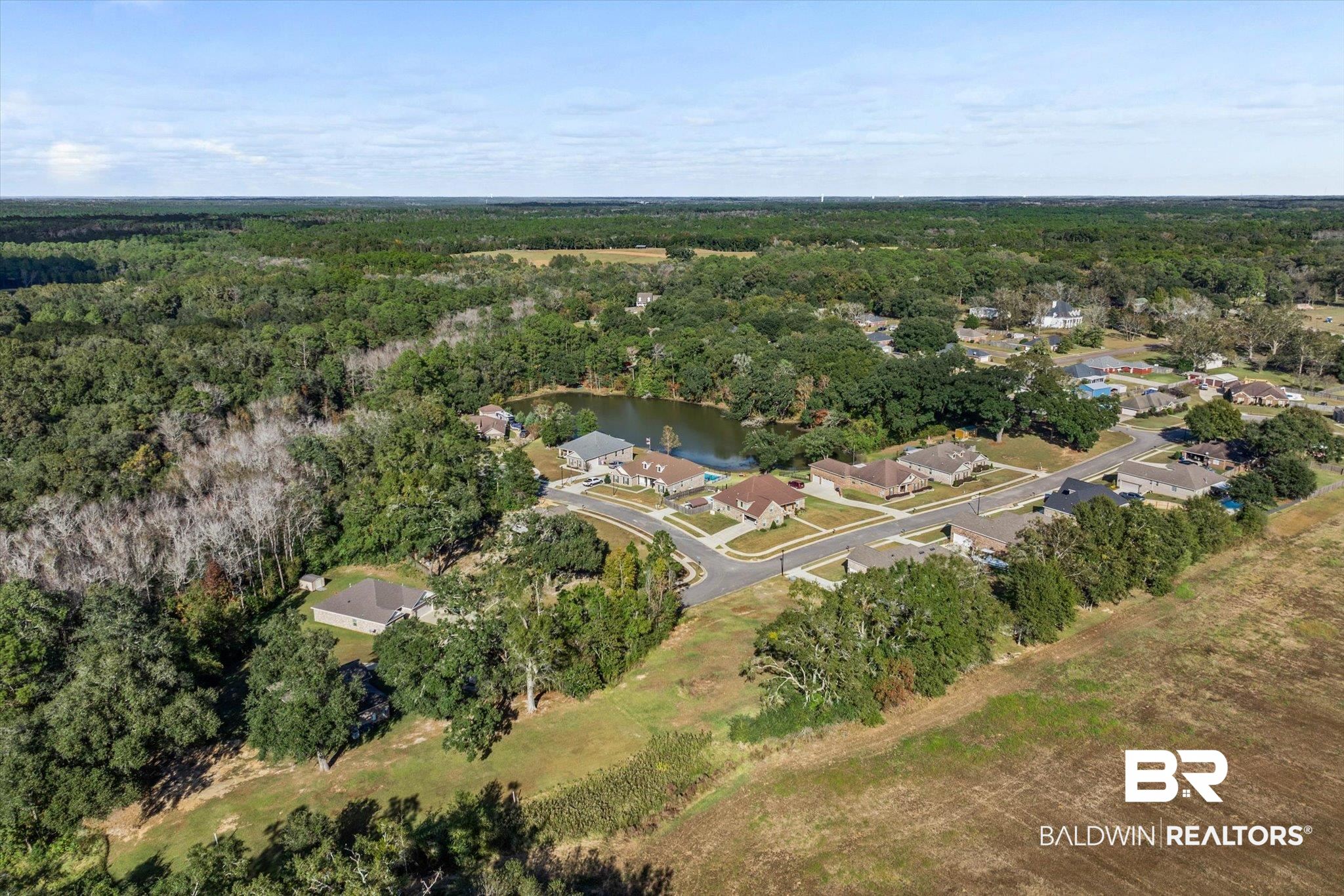 0 Acorn Way Grand Bay, AL 36541 - Photo 10 of 17 View of property location with a large body of water and nearby suburban area