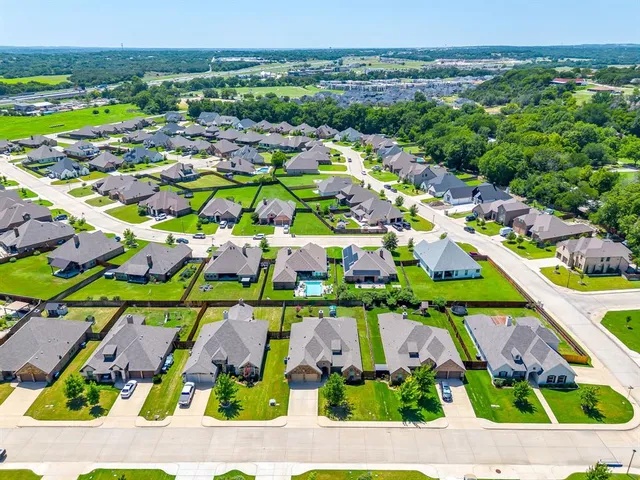 an aerial view of multiple house