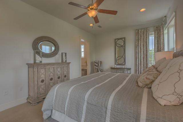 158 Clipper Street, Unit 85 Inlet Beach, FL 32461 - Photo 10 of 12 a bedroom with a bed and a chandelier