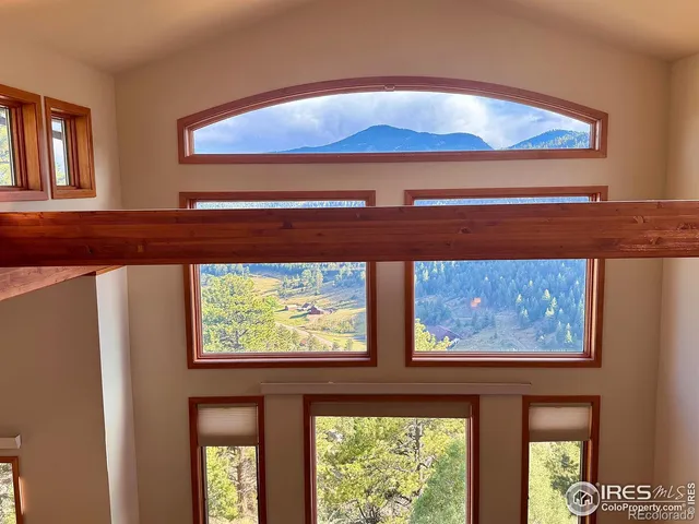 a view of a window in a room