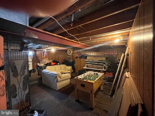 a view of living room and washer and dryer