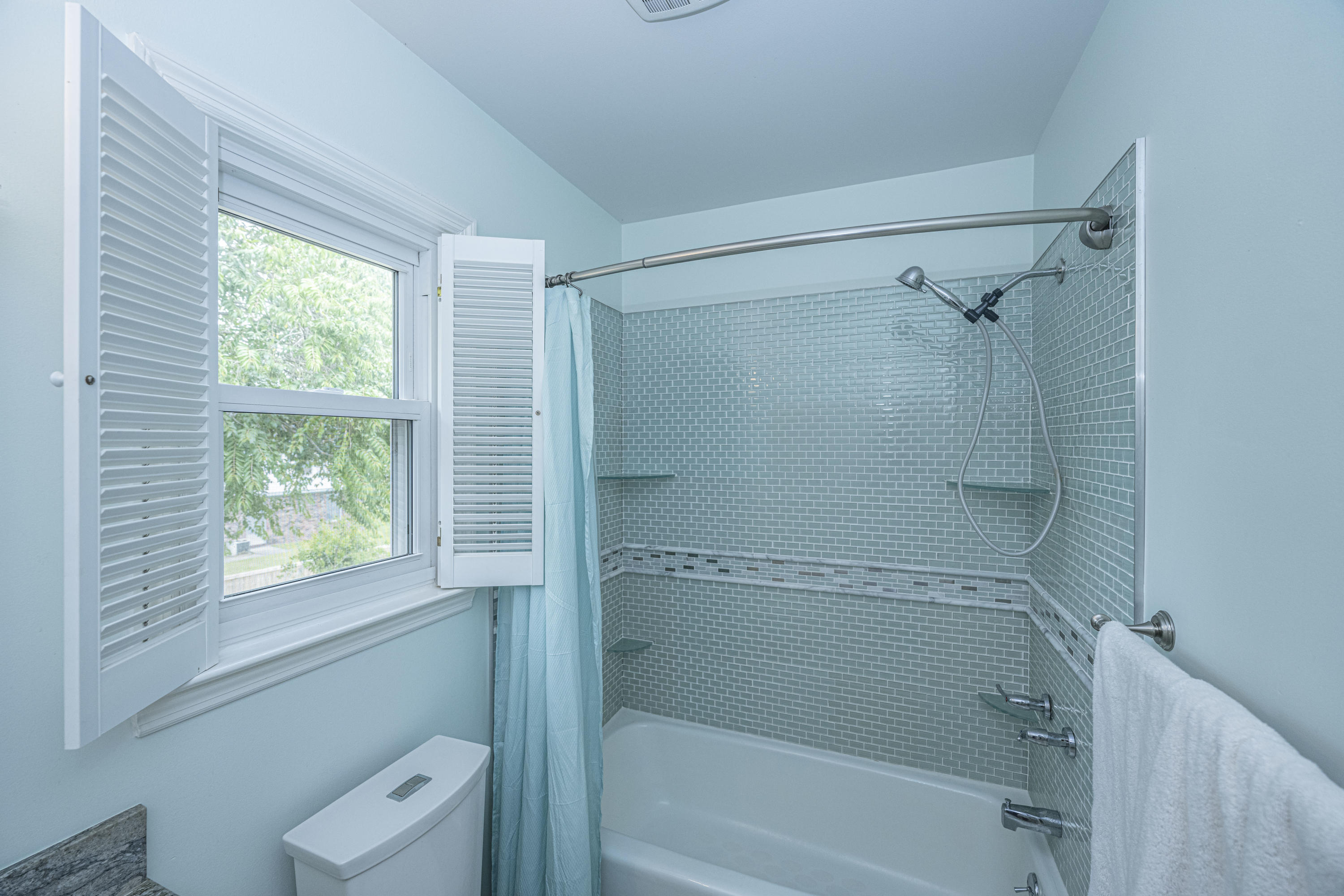 1913 Ashley Hall Road Charleston, SC 29407 - Photo 27 of 31 Hall Bathroom shower & view
