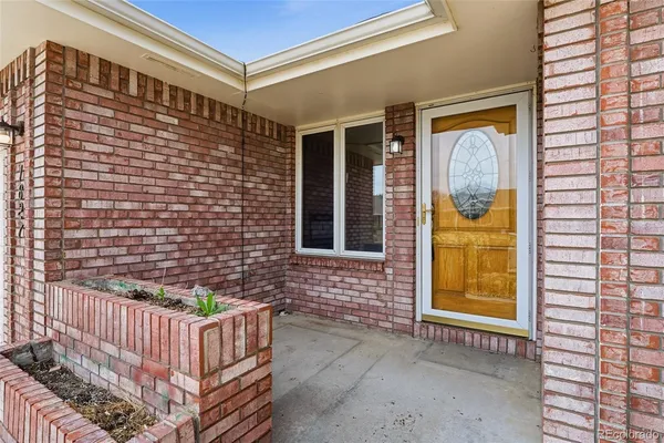a view of front door of house