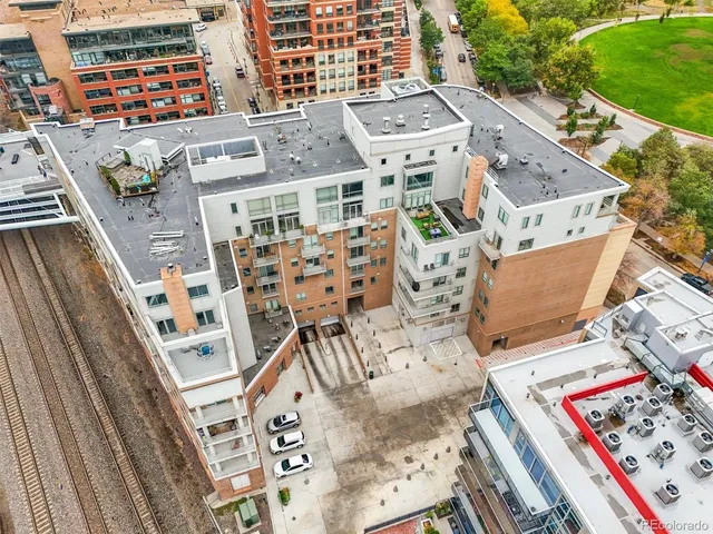 a view of a city that has tall buildings