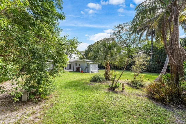 a view of a backyard