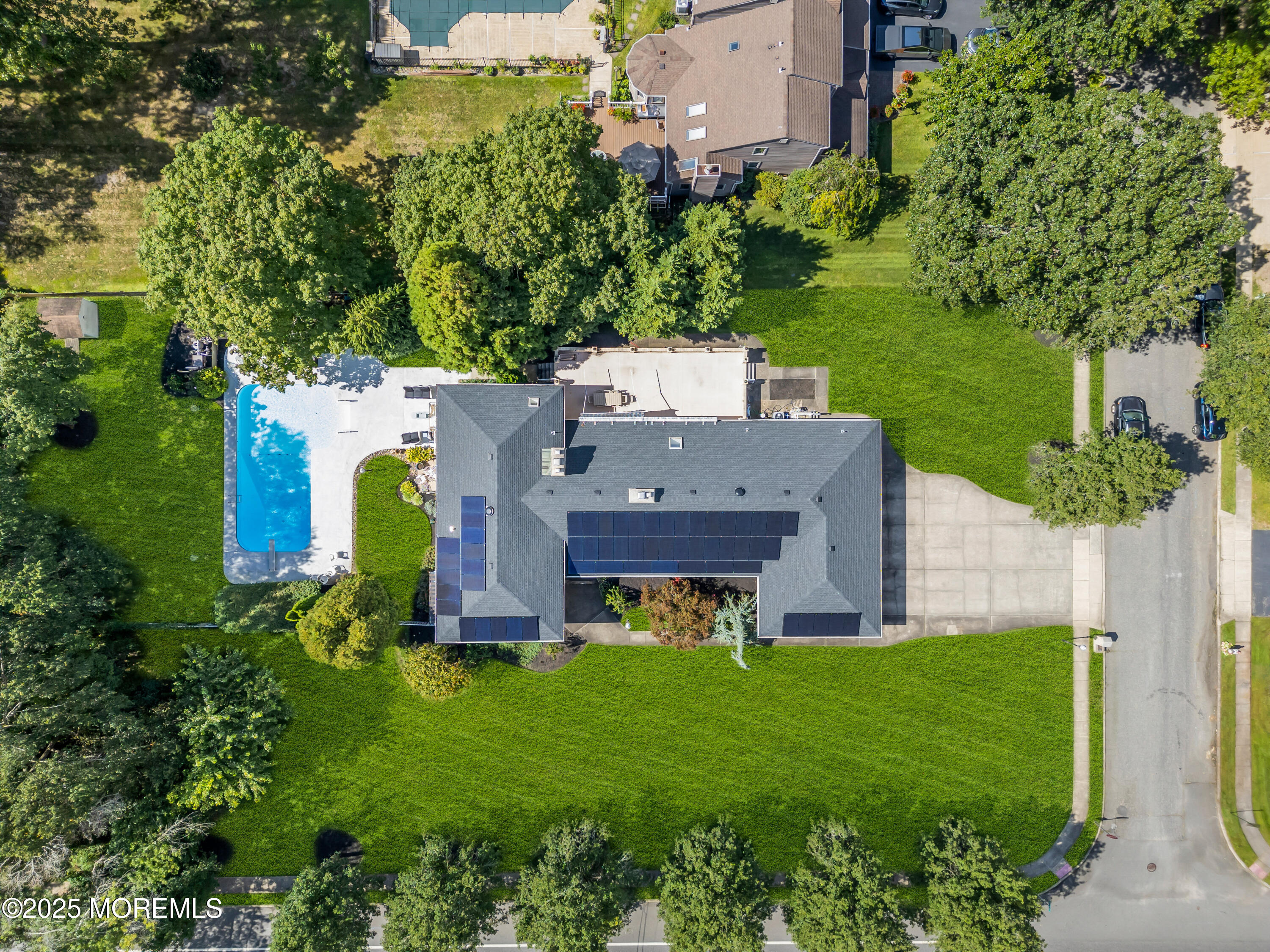 1350 Church Road Toms River, NJ 08755 - Photo 45 of 52 an aerial view of a house with garden space and a street view