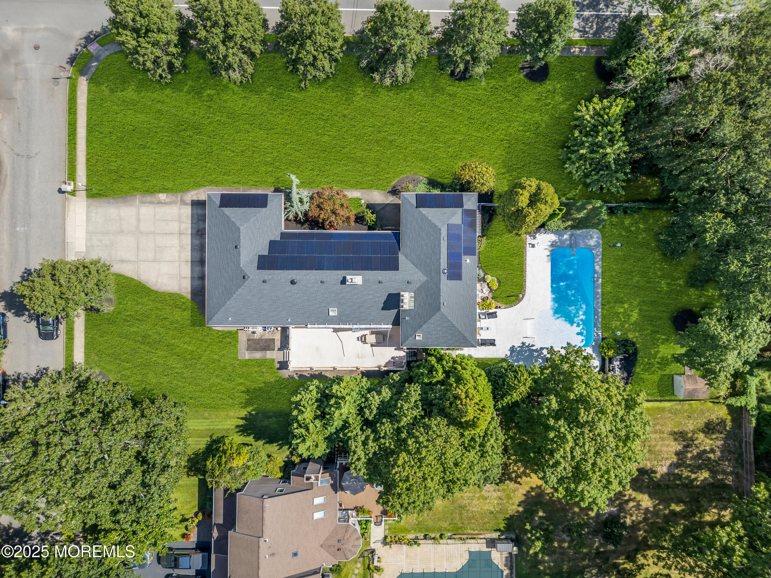 1350 Church Road Toms River, NJ 08755 - Photo 46 of 52 an aerial view of a house with garden space and a car parked