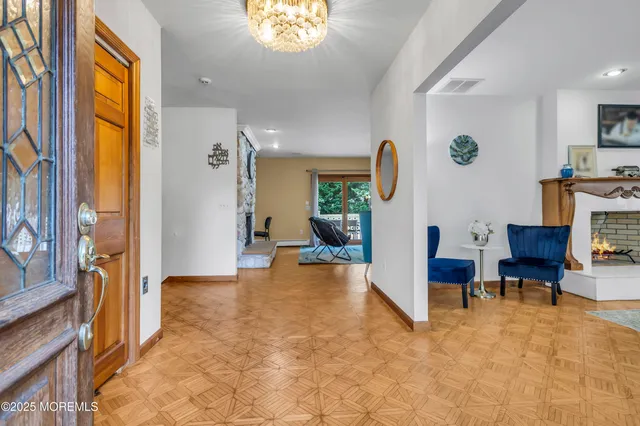 a view of a livingroom with furniture and a livingroom