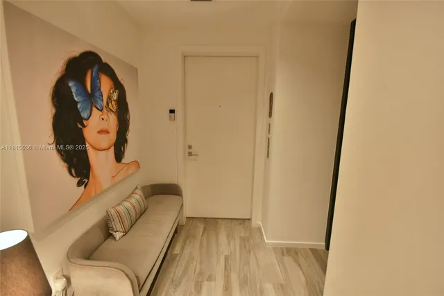 wooden floor with a rug