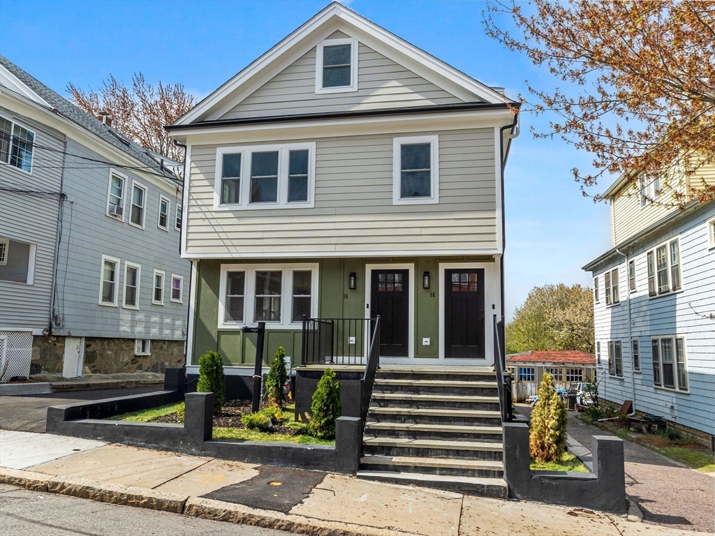 16 High Street, Unit 2 Somerville, MA 02144 - Photo 34 of 34 a front view of a house with garden