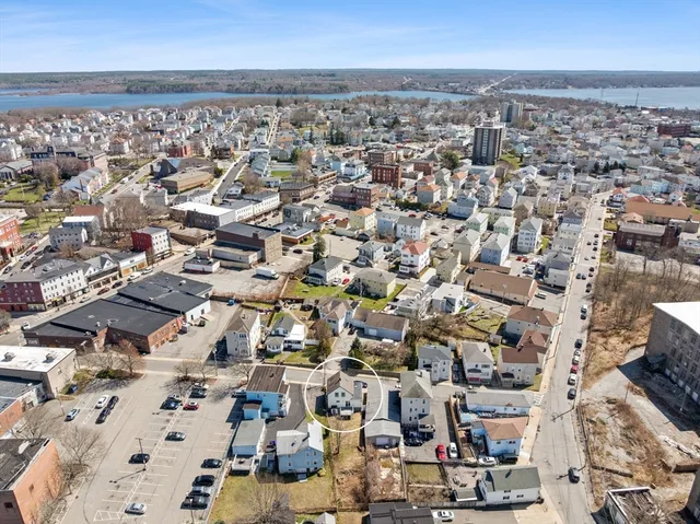 an aerial view of a city