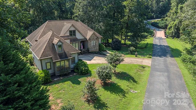 a aerial view of a house