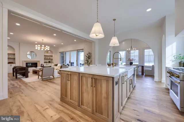 a living room with furniture and potted plant