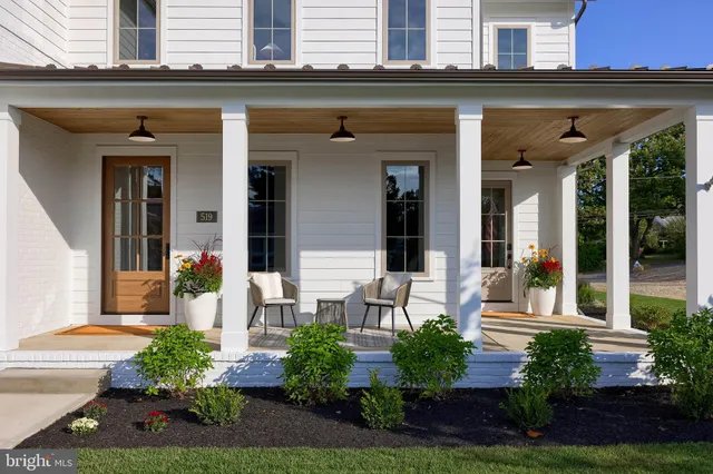front view of a house with a porch