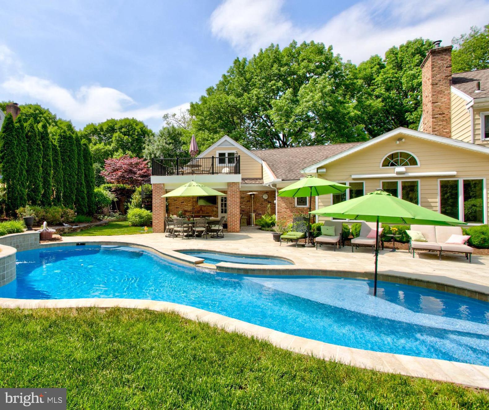 1626 Meadowlark Road Wyomissing, PA 19610 - Photo 2 of 123 Shade, with IN POOL umbrella on shallow ledge