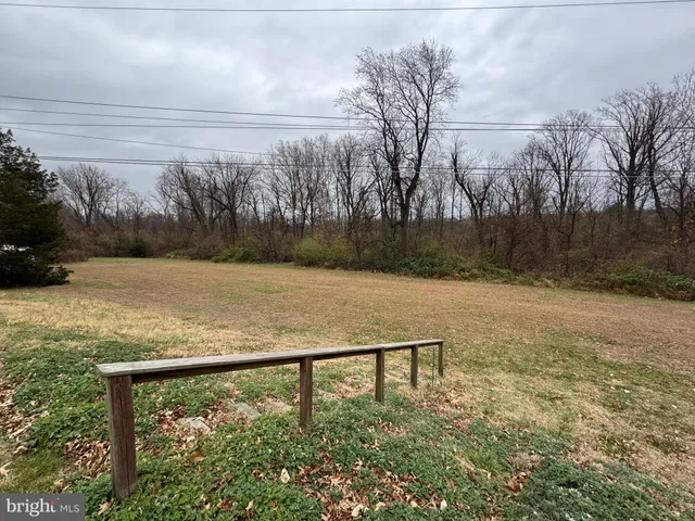 a view of a yard and lake view