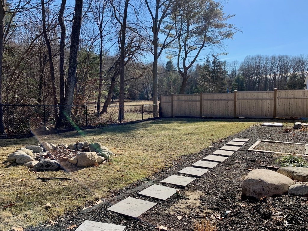 696 Florence Road Northampton, MA 01062 - Photo 30 of 35 a view of a backyard with trees