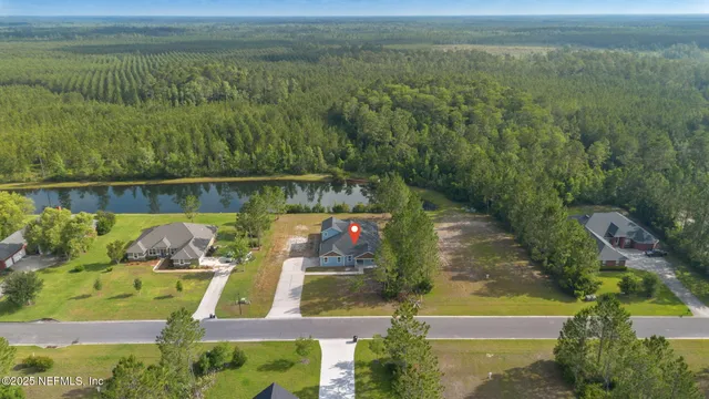 a view of a lake from a balcony
