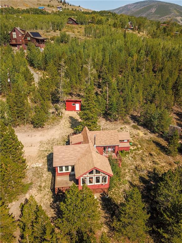 96 L Road Silverthorne, CO 80498 - Photo 4 of 35 an aerial view of residential houses with outdoor space and trees