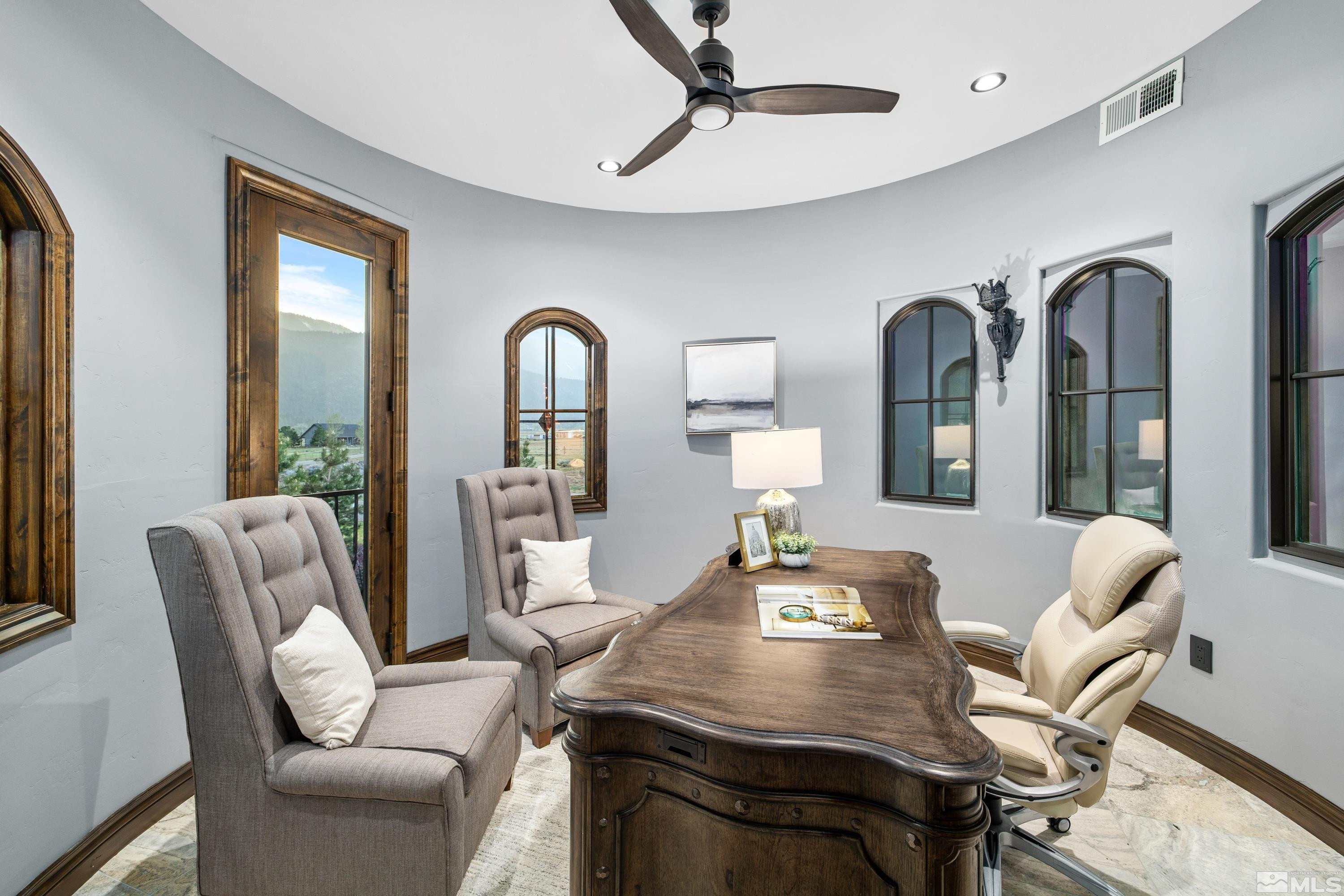 18250 Lake Vista Road Washoe Valley, NV 89704 - Photo 21 of 40 a view of a dining room with furniture window and wooden floor