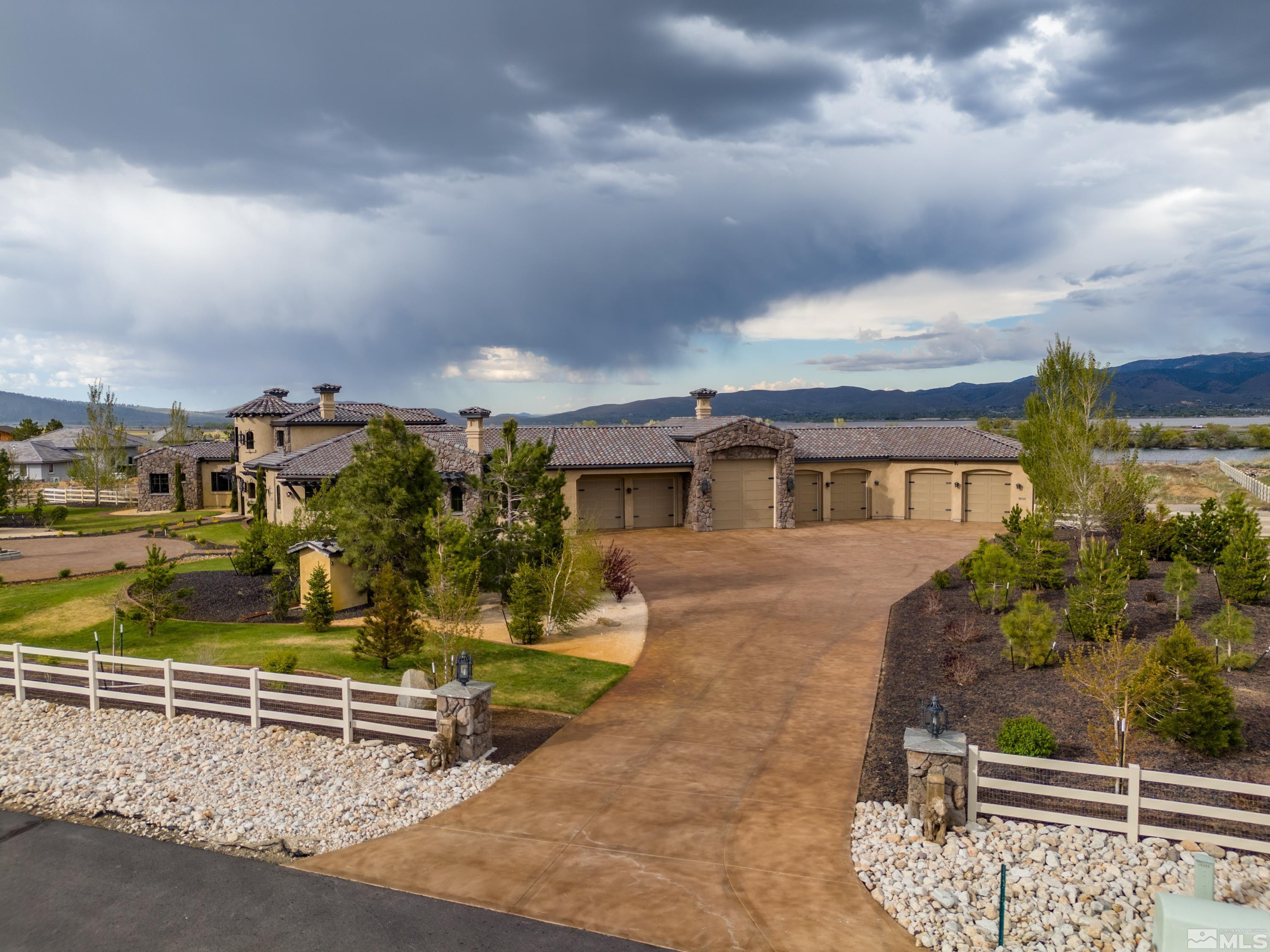 18250 Lake Vista Road Washoe Valley, NV 89704 - Photo 35 of 40 front view of a house with a yard