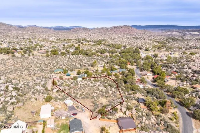 a view of city and mountain