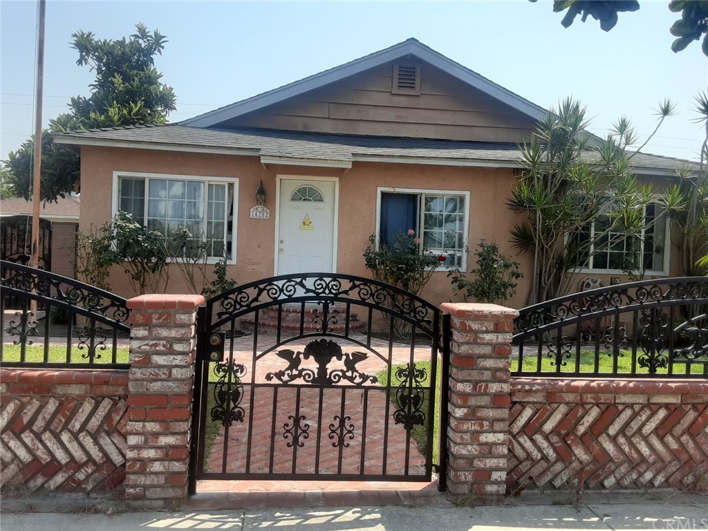 a front view of a house