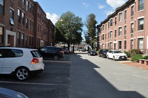a car parked on the side of a street