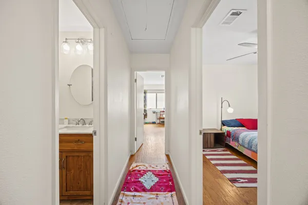 a very nice looking room with wooden floor